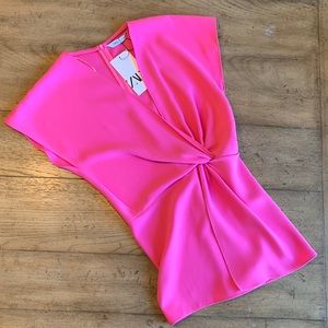 Zara V Neck Twist Knot Tunic